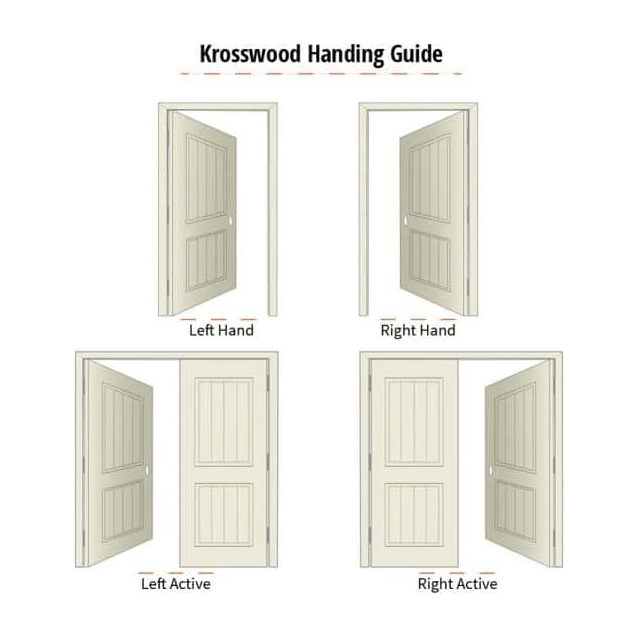 Modern Knotty Alder Full Lite Clear Glass Exterior Door - Krosswood