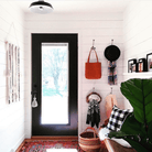 Modern Knotty Alder Full Lite Clear Glass Exterior Door - Krosswood