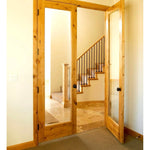 Modern Knotty Alder Full Lite Clear Glass Interior Door - Krosswood