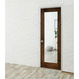 Modern Knotty Alder Full Lite Clear Glass Interior Door - Krosswood