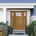 PINNACLE Craftsman 6 Lite Glass Exterior Fiberglass Door - Krosswood