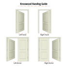 Primed MDF 1 Panel Shaker Interior Double Door - Krosswood