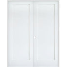 Primed MDF 1 Panel Shaker Interior Double Door - Krosswood