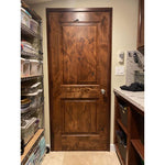 Rustic Farmhouse Knotty Alder Square Top Exterior Door - Krosswood