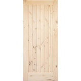 Rustic Knotty Alder 1 Panel Interior Barn Door - Krosswood