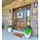 Rustic Knotty Alder 2 Panel Arch Top Exterior Door - Krosswood