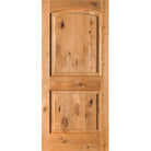 Rustic Knotty Alder 2 Panel Arch Top Exterior Door - Krosswood