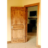 Rustic Knotty Alder Arch Top Interior Door - Krosswood