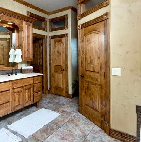 Rustic Knotty Alder Wood Arch Top Interior Door | Krosswood – Krosswood ...
