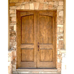 Rustic Knotty Alder Common Arch Exterior Double Door - Krosswood