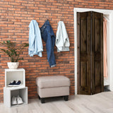 Rustic Knotty Alder Square Top Bi-Fold Interior Door - Krosswood