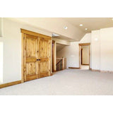 Rustic Knotty Alder Square Top V-Groove Interior Door - Krosswood