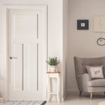 Shaker 3 Panel Primed MDF Interior Door - Krosswood