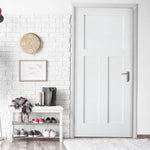 Shaker 3 Panel Primed MDF Interior Door - Krosswood