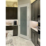 Shaker Full Lite Satin Glass MDF Interior Door - Krosswood