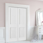 Shaker MDF 2 Panel Interior Double Door - Krosswood