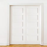 Shaker MDF 5 Panel Interior Double Door - Krosswood