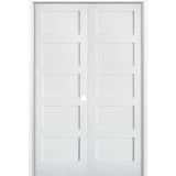 Shaker MDF 5 Panel Interior Double Door - Krosswood