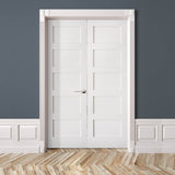 Shaker MDF 5 Panel Interior Double Door - Krosswood