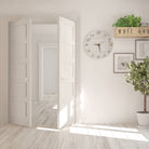 Shaker MDF 5 Panel Interior Double Door - Krosswood