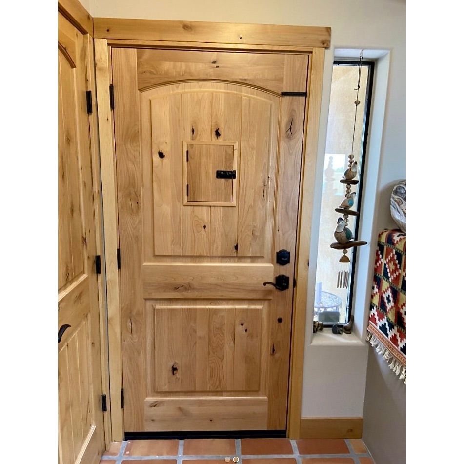 Mediterranean Wrought Iron Speakeasy Kit with Glass by Krosswood Doors ...