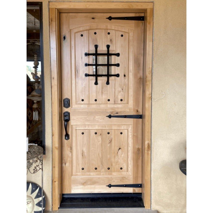 Mediterranean Wrought Iron Speakeasy Kit with Glass by Krosswood Doors ...