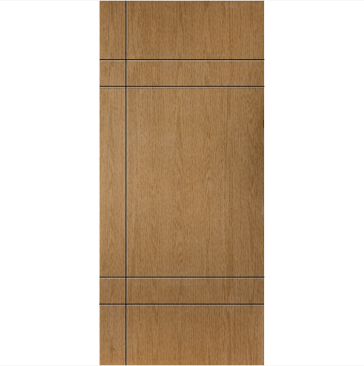SUMMIT Modern Fiberglass Exterior Door - Krosswood