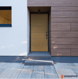 TETON Modern Fiberglass Exterior Door - Krosswood
