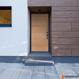 TETON Modern Fiberglass Exterior Door - Krosswood