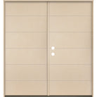 TETON Modern Fiberglass Exterior Double Door - Krosswood